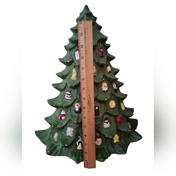 Vintage large ceramic christmas tree Approx 16" Handmade - Picture 5 of 13